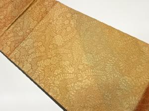 草花模様織出し袋帯